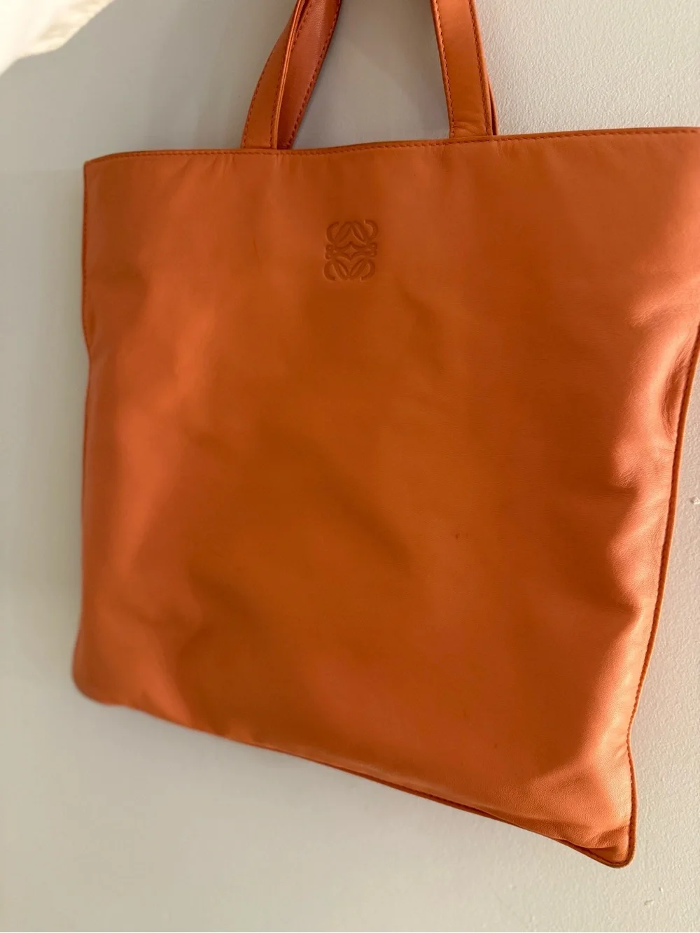 Loewe Coral Pink Leather Tote